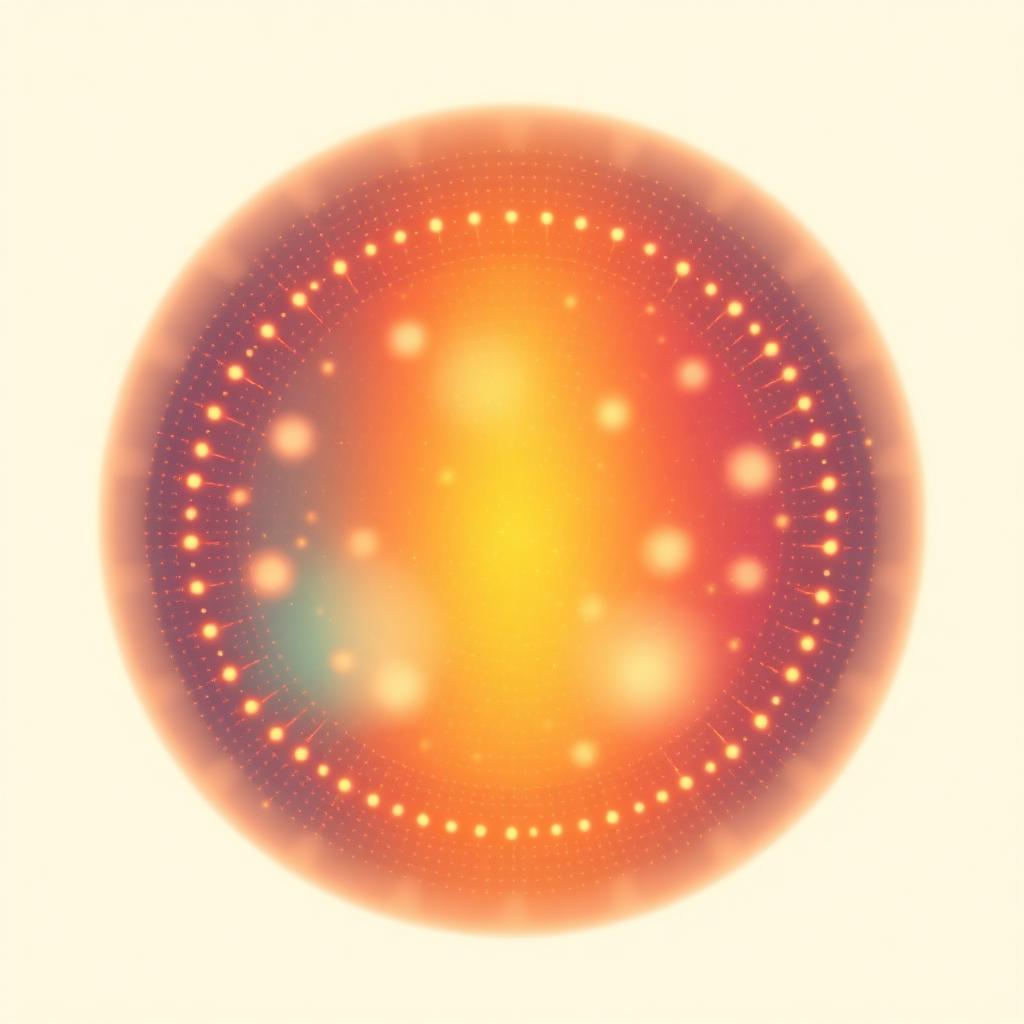 Abstract illustration of PET scan imaging